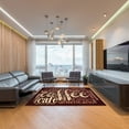 thumbnail image 1 of LaModaHome Non-Slip Rug Coffee Lover's Dream: Custom Coffee Pattern Rug - Ideal for Kitchen Washable Mat Child Stain Resistant Living Room Kitchen Carpet - Size: 3,3X5,9ft(100X180cm), 1 of 5