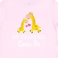 thumbnail image 4 of Inktastic Grandma Loves Me Girls Giraffe Granddaughter Girls Baby T-Shirt, 4 of 5