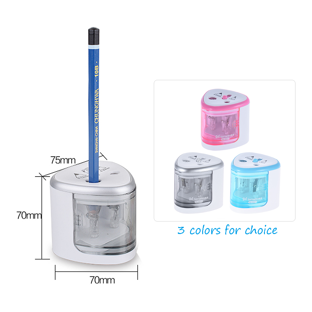 Taille-crayon /Électrique 2 Trous Battery Operated Automatique Crayon