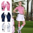 thumbnail image 4 of Golf Gloves Ladies Gloves Breathable Elastic Microfiber Non-slip Riding, 4 of 8