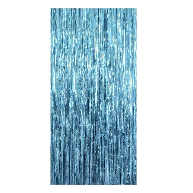 Foil Fringe Curtain for Wedding Birthday Party Decorations and Photo Booth Background Wall with Metallic Tassel Streamers
