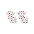 thumbnail image 2 of BemeyourBBs 2Pcs Toddler Baby Boy 4th of July Outfit Patriot Independent Day Summer Clothes Cotton Linen American Flag Print Lapel Collar Short Sleeve Button Down Shirt Tops and Pockets Shorts Set, 2 of 9