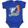 thumbnail image 3 of Inktastic First Birthday Surfing Shark with Hot Dog and Ice Cream Boys or Girls Baby Bodysuit, 3 of 5