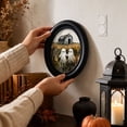 thumbnail image 4 of Spooky Ghost Halloween Oval Wall Art Framed Dark Academia Decor, 4 of 4