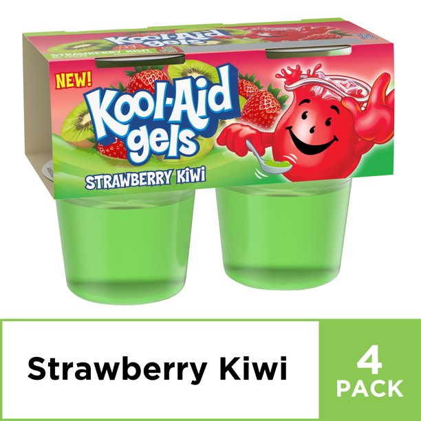 Jello KoolAid Gels Strawberry Kiwi, 3.5 oz, 4 Count