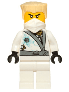 LEGO Figur Minifigur Minifigs Ninjago Rebooted Zane Titanium Ninja White njo185 