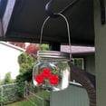 thumbnail image 3 of Beautiful Mason Jar Hummingbird Feeder with Three Ports - 2022 Best Portable Outdoor Hanging Hummingbird Feeder, Can Actually See The Feeding Process Taking Place (2PCS), 3 of 8