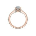 thumbnail image 2 of 0.70 Ct Brilliant Oval Cut Natural Diamond Accents Elegant Halo Ring for Women Solid 18K Rose Gold Size 6, 2 of 8