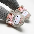 thumbnail image 2 of Newborn Baby Cozy Fleece Booties with Grippers Winter Slippers Socks Soft Sole Stay On Infant First Walker Crib Shoes, 2 of 6