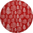 thumbnail image 2 of Addison Rugs Mayfield Premium Machine Washable Transitional Holiday Red Round Rug, 8' x 8', 2 of 6