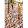 thumbnail image 2 of 9x12 Ft Oval Multi & Natural Jute Area Rug, Hand-Woven, Reversible, Farmhouse Boho Style, Durable & Pet-Friendly Rug for Living Room, Dining Room, and Bedroom, 2 of 4