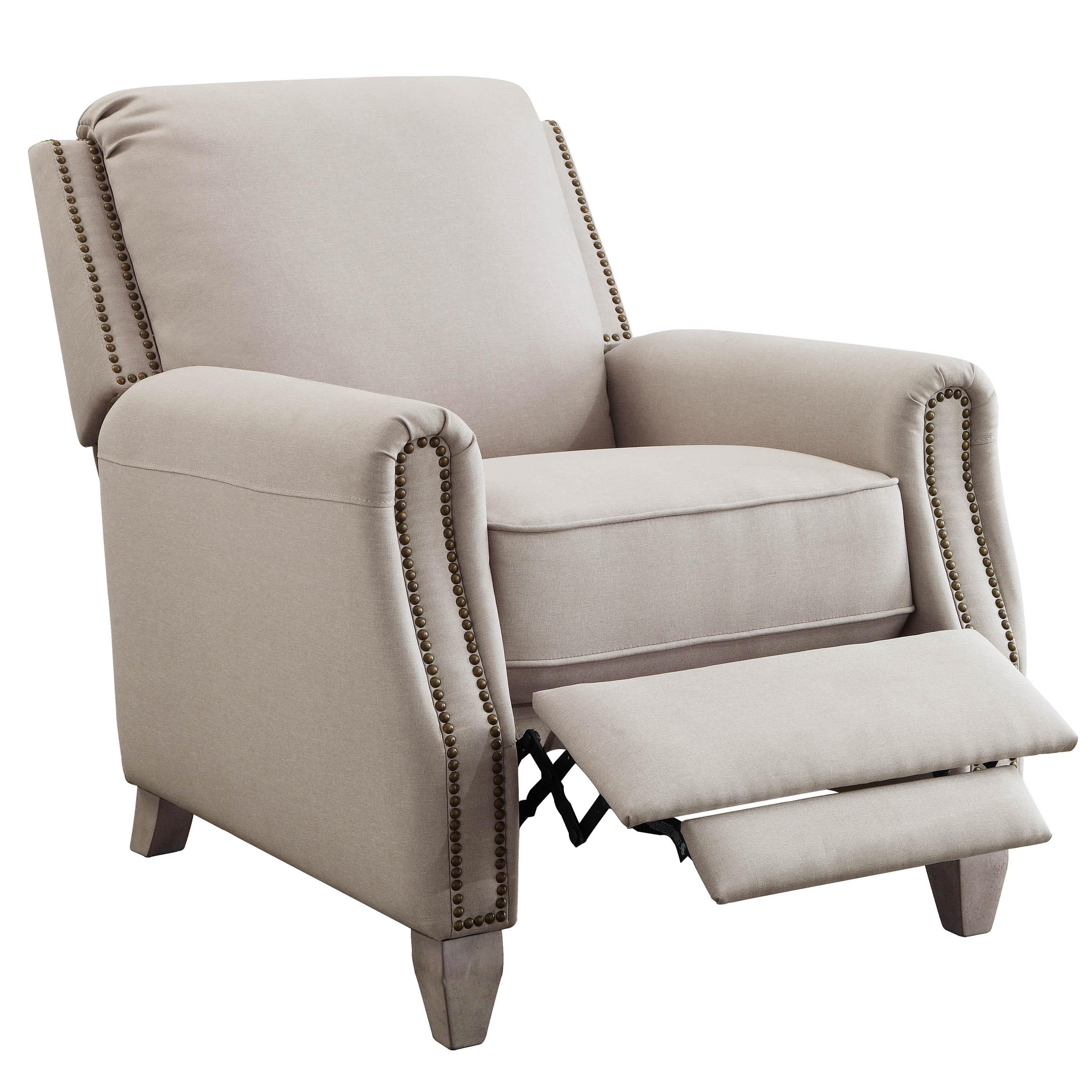 Better Homes and Gardens Pushback Recliner, Taupe Fabric Upholstery - image 5 of 7