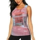 thumbnail image 1 of Fotbe Pastel Pink Beach Cafe Blusas Sin Mangas para Mujer – Estilo Casual, Corte Suelto, Slim-Fit, Cuello Redondo Deportivo, Tops de Verano para Gimnasio y Yoga-Medium, 1 of 7