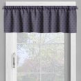 thumbnail image 4 of Ambesonne Navy Blue Valance & Curtain, Geometric Ogee Tile, 55"x30", Dark Blue Tan, 4 of 6