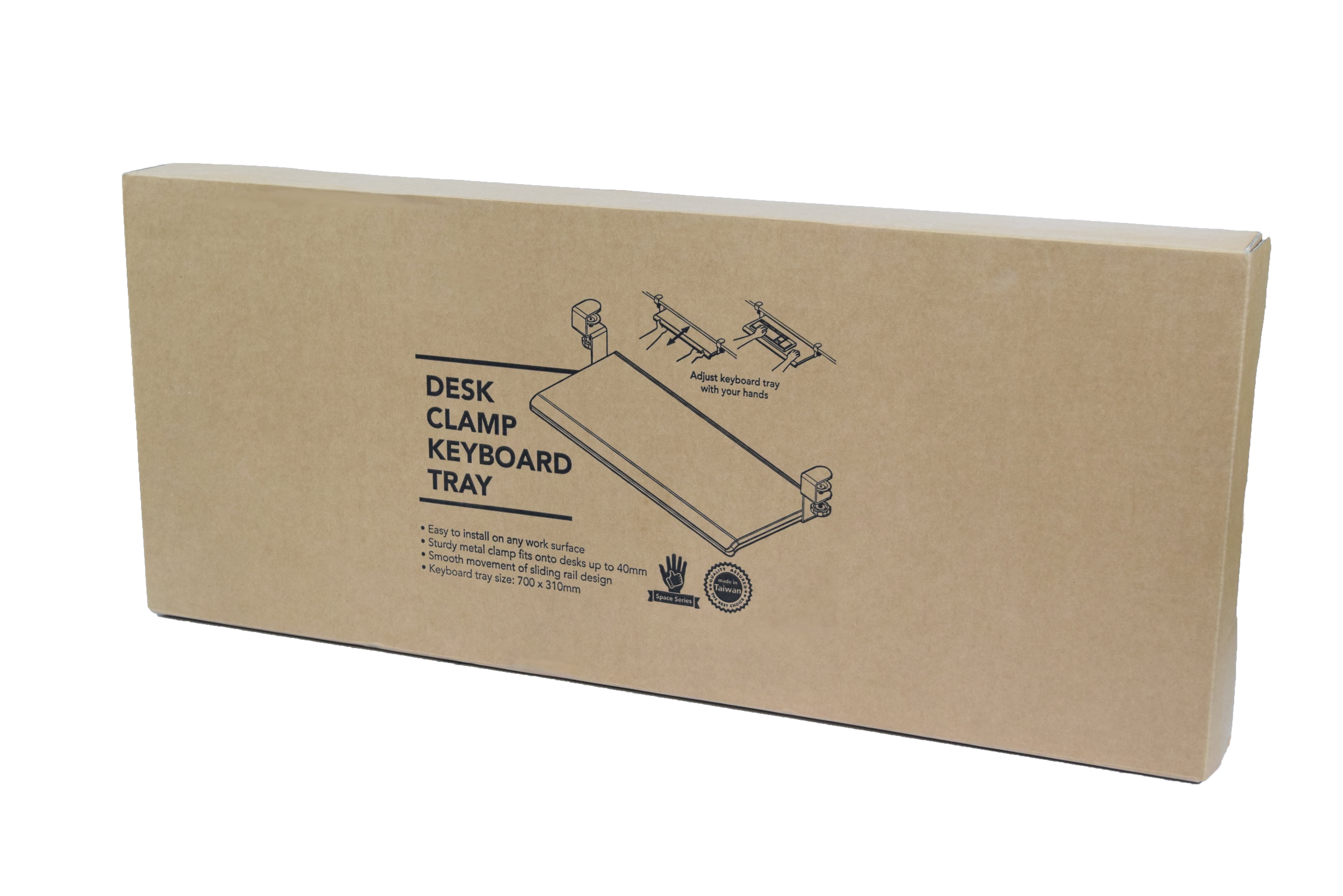 Mobotron Under-desk Keyboard Clamp Tray Electronic Device Platform