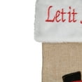 thumbnail image 4 of Northlight 19" Beige and Red Burlap "Let It Snow" Snowman Christmas Stocking, 4 of 4