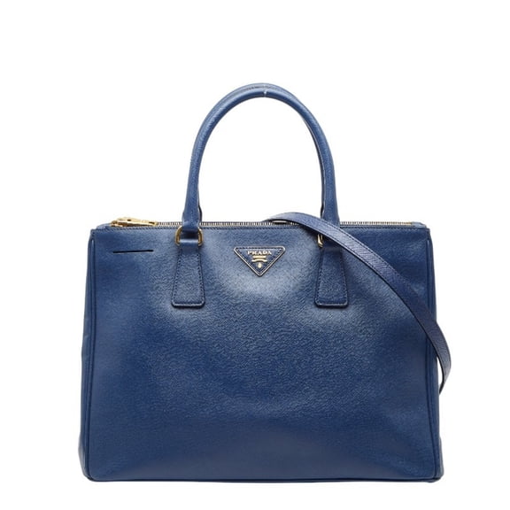 Pre-Owned Prada Galleria handbag/shoulder bag with triangular logo plate, blue... (Good)
