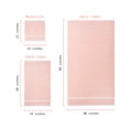 thumbnail image 2 of Beautiful by Drew Barrymore 6-Piece Staggered Tile Bath Towel Set, Soft 100% Cotton, Rose, 2 of 4