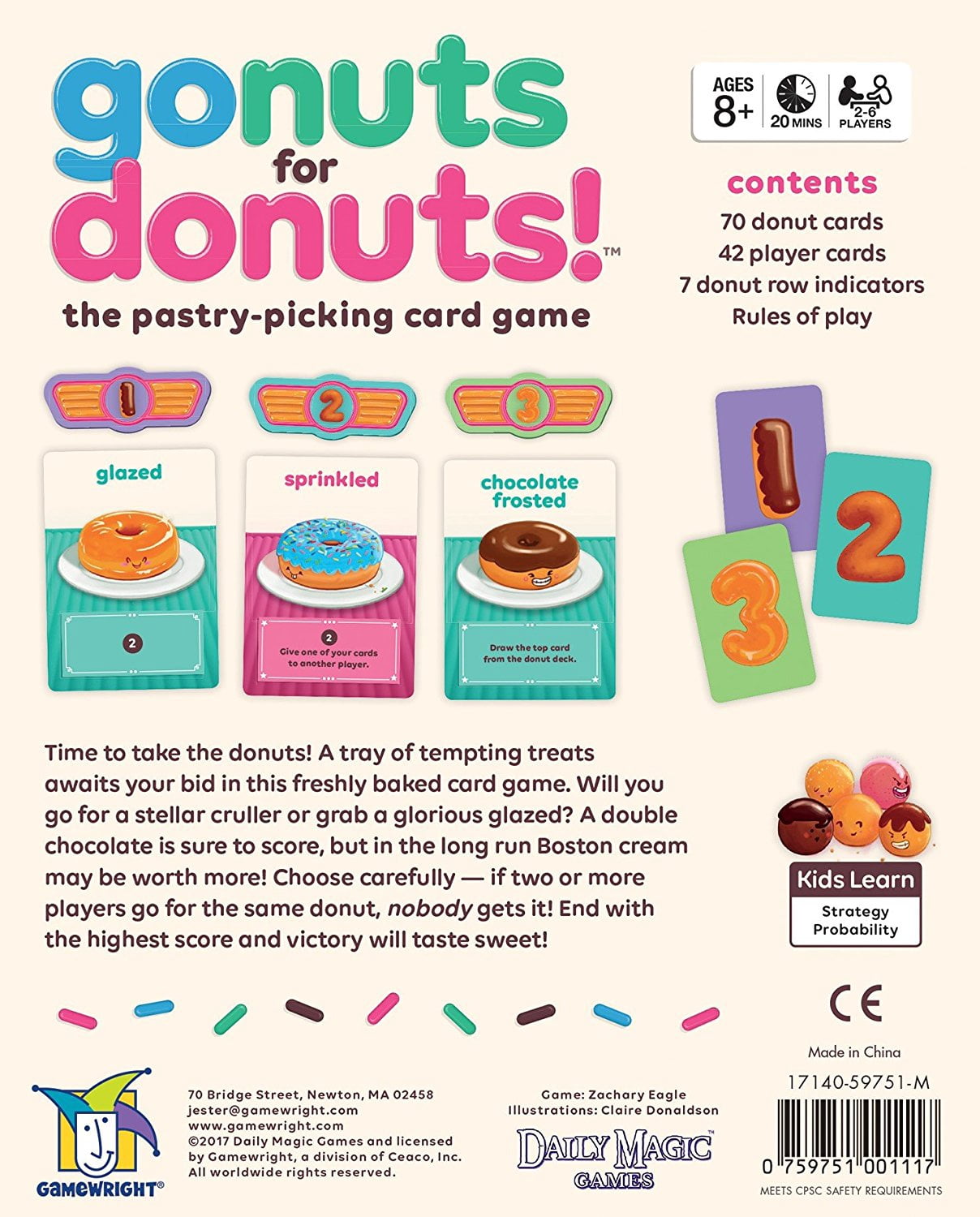 Go Nuts For Donuts Classic Card Game, by Gamewright