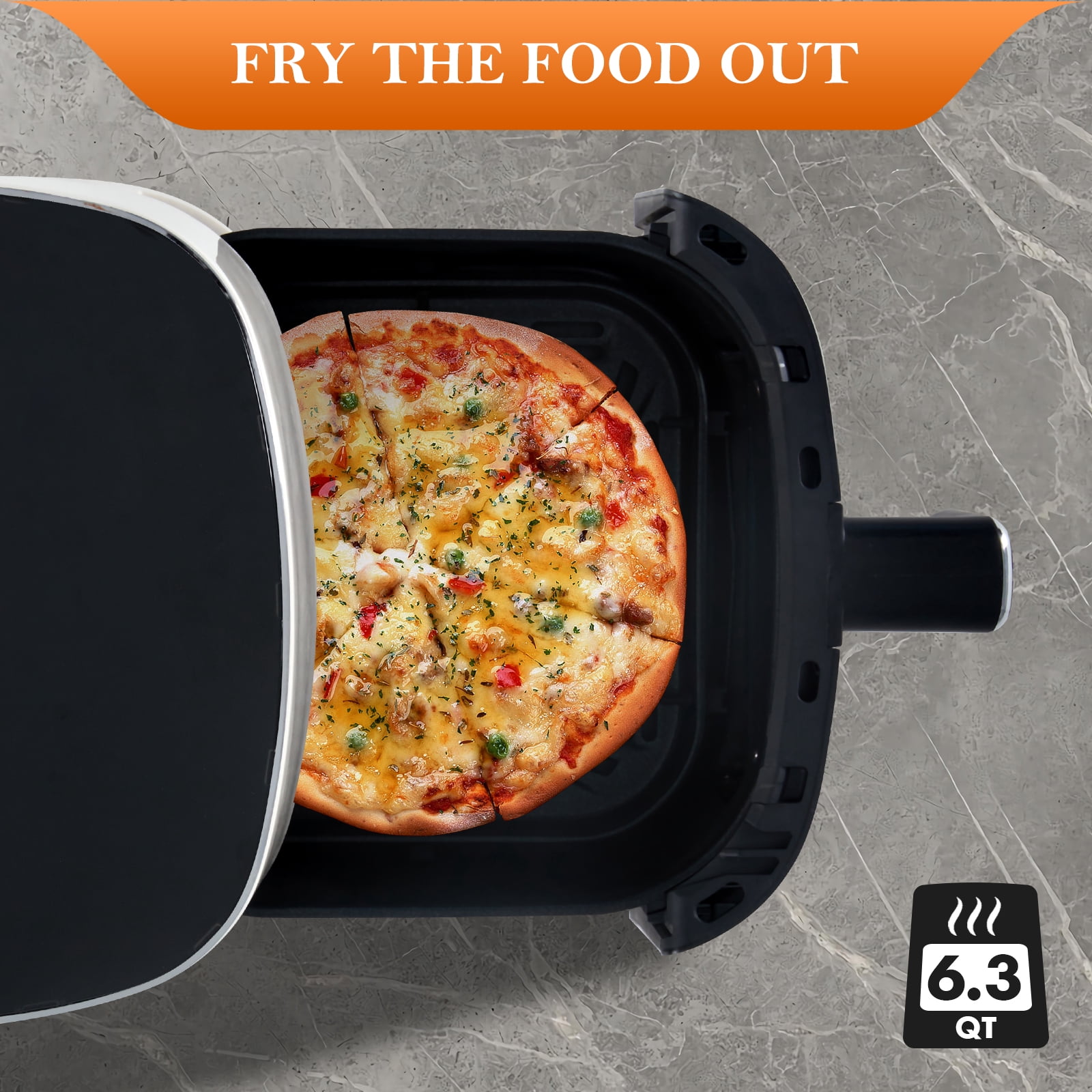 JOINSUN 6 QT Air Fryer, 12-in-1 Air Fry with Window Square for Healthy Cooking