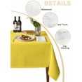 thumbnail image 2 of Yellow Table Cloth 60x84 Inch Rectangle, Solid Color Waterproof Tablecloth Washable Table Cover for Party Picnic Dinner Decor, 2 of 9