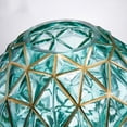 thumbnail image 5 of Contorno en jarrón de cristal dorado, bonito florero verde, floreros esféricos soplados a mano para estantería, mesa de cena, comedor, reunión, 5 of 5