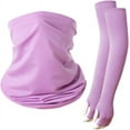 thumbnail image 2 of Summer Bandana UV Protection Face Cover Neck Gaiter Scarf and Ice Silk Cooling Arm Sleeves With Thumb Holes, 2 of 5