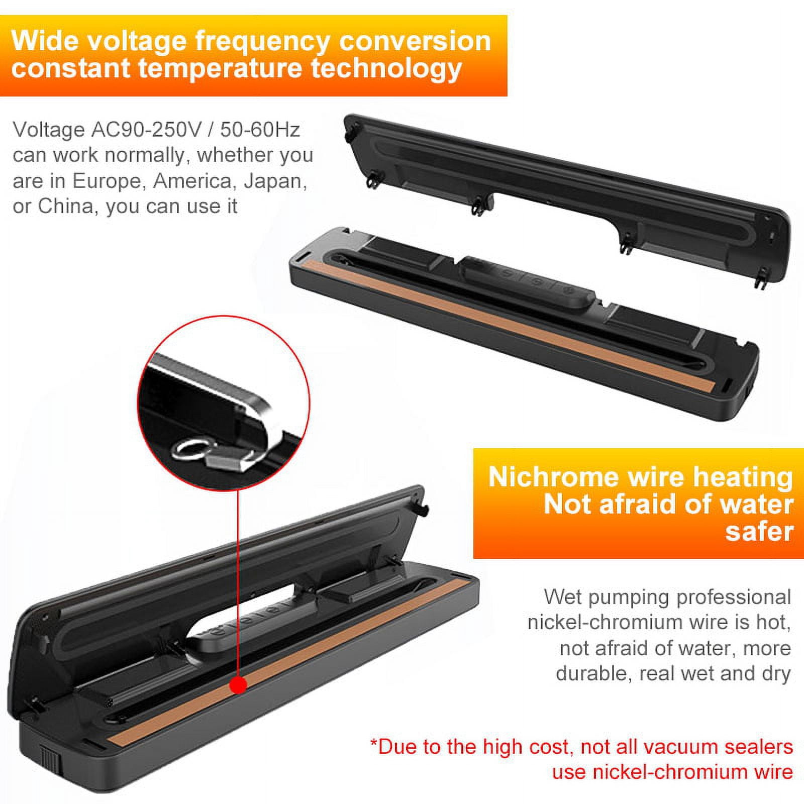 LNKOO Vacuum Sealer Machine, Automatic Food Sealer Sealing System for Food Saver, Starter Kit for Sous Vide Dry&Moist Food Modes
