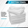 thumbnail image 4 of 7PCS Towels Cotton White Superior Hotel Quality Soft Face Hand Towels 30X30cm, 4 of 5