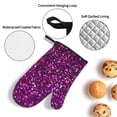 thumbnail image 3 of Pofeuu Colourful Glitter Print Oven Mitts and Pot Holders 4 pcs Set,High Heat Resistant 500 Degree Extra Thicken Long Kitchen Cotton Oven Glove for Cooking, 3 of 6