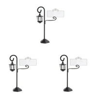 Vintage Streetlamp Place Card Holder, 4.3" Resin Table Number Clip for Wedding, Party or Reception Decor, Rustic Favor & Memo Stand