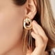 thumbnail image 5 of Pendientes colgantes de metal color dorado Hueco irregular He, 5 of 5
