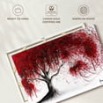thumbnail image 6 of Elephant Stock Scarlet Picnic Dream Tree Wall Art - Horizontal Canvas Wall Art - Living Room Wall Decor - Floral And Botanical Canvas - Red And Beige Decor By Ashvin Harrison - 12" x 8", 6 of 8