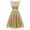 Beige, variant on Women Cocktail Prom Ballgown Vintage Dress Lace V Neck Sleeveless Fitted Knee Length Evening Party Elegant Formal Gown, Wine XXL