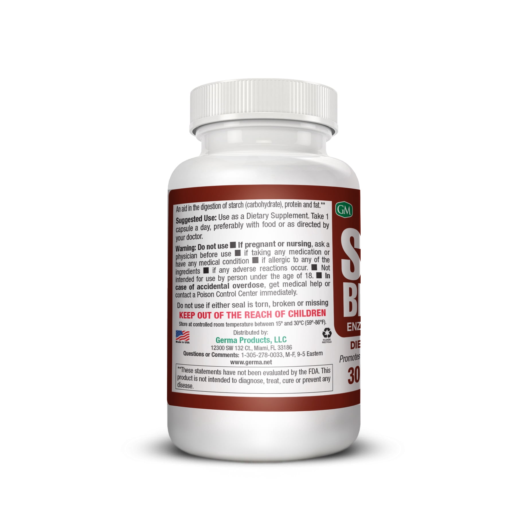 Germa Sales Biliares - Enzymatic Digestant - 30 Tabs