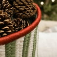 thumbnail image 4 of Comet Stripe Christmas Basket - Green Multi 12"x12"x8", 4 of 5
