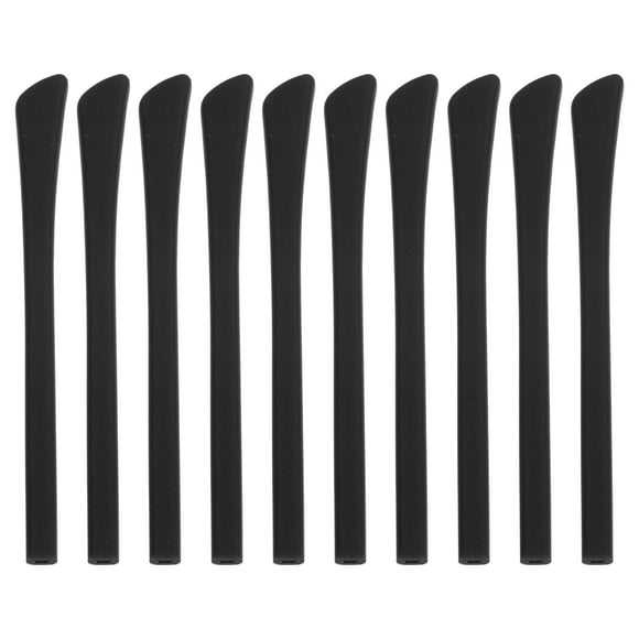 Consejos para patillas de gafas Unique Bargains 5 pares, patrón de agujero cuadrado de cabeza plana, ganchos para orejas antideslizantes 2.72"x0.27" negro
