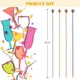 thumbnail image 2 of Cocktail Picks 8 Inch Stainless Steel Cocktail Toothpicks Multi-Colored Appetizer Drink Sticks Colorful Fruit Stick Toothpicks for Bar, Barbecue Snacks (16 Pieces,Silver, Gold, Rose Gold, Colorful), 2 of 7