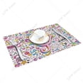 thumbnail image 3 of Music Placemat for Dining Table Mat Western Pad Rectangle Placemats Set Kitchen Bowl Mat Pad Tea Cloth, 3 of 7