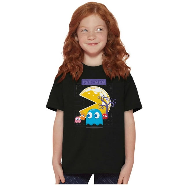 Halloween Spooky Moon Night Crewneck T Shirts Boy Girl Teen