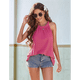 thumbnail image 5 of Vestidos de Verano de Crochet Calados para Mujer, Color Rosa Rojo, XXL, 5 of 6