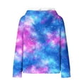 thumbnail image 3 of Craaazy Hoodies For Women Waffle Hooded Sweater Long Sleeve Casual Drawstring Tie-dye Pullover Pocket Tops Womens Tops, 3 of 5
