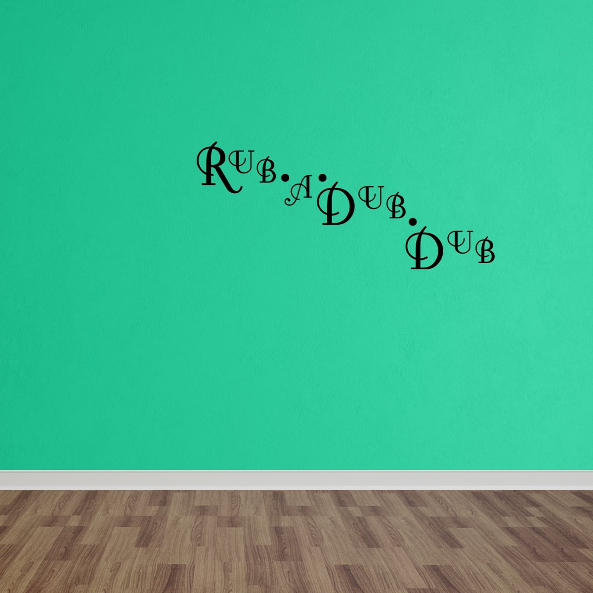 Wall Decal Quote Rub A Dub Dub Children's Bathroom Decor Nursery Decals