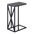 thumbnail image 4 of HomeStock Southwestern Style C End Table, C-Shaped Modern Design, Powder-Coated Metal Frame with Particleboard Top, Black Finish, 15.75" L x 10" W x 24.25" H, 4 of 7