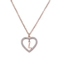 thumbnail image 3 of Collar de Mujer Corazón con Inciales LuckyLy, Modelo Adina rosa UNITALLA, 3 of 7