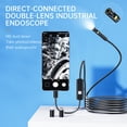 thumbnail image 2 of LITOM 9 Lamp Beads Ip68 Waterproof Industrial Grade Endoscope, 3-in-1 8MM Dual Lens Endoscope, Snake Inspection Camera Borescope Camera for Android, IOS, 2 of 10