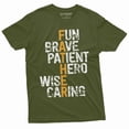thumbnail image 6 of Men's Father definition T-shirt Father's day Brave Patient hero wise caring dad daddy gift ideas (XX-Large Grey), 6 of 7