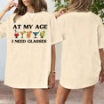 thumbnail image 5 of Funny Womens T Shirts Crew Neck Letter Print Loose Fit Summer T Shirts Fashion Basic Tops for Travel Dating, 5 of 6