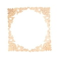 thumbnail image 4 of HOMEMAXS Wood Carved Appliques 4pcs Khaki Timber Decals for Decoration and DIY Projects, 4 of 8