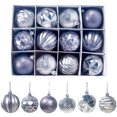 thumbnail image 1 of 12 piezas de adornos de bolas de Navidad para decoración de árbol de Navidad, caja de regalo reutilizable de 2,36 pulgadas para vacaciones y fiestas, 1 of 5
